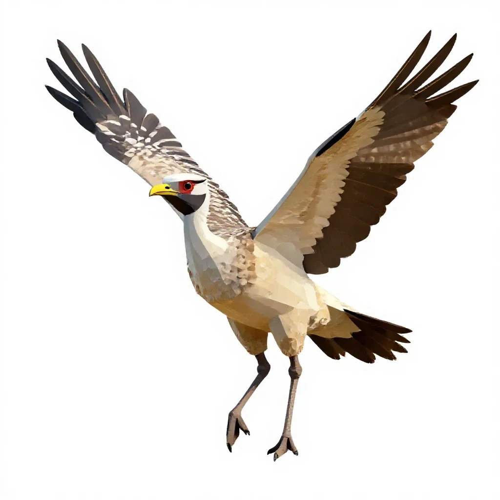 Bustard isolated on a white background