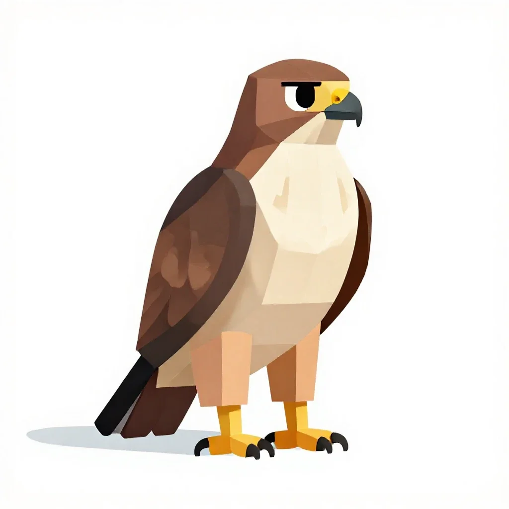 Buzzard isolated on a white background