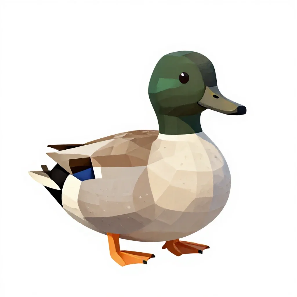 Canvasback isolated on a white background