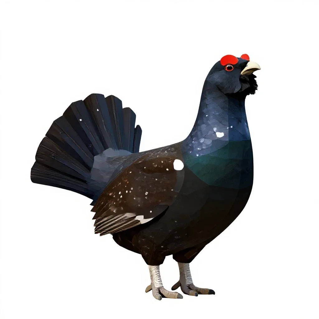 Capercaillie isolated on a white background