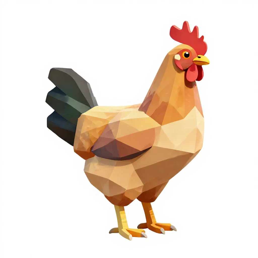 Capon isolated on a white background