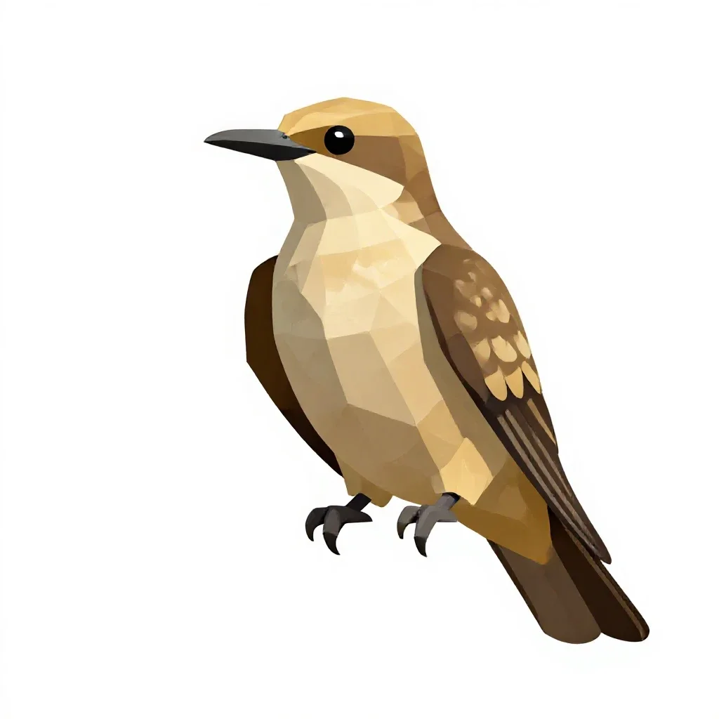 Caprimulgiform bird isolated on a white background
