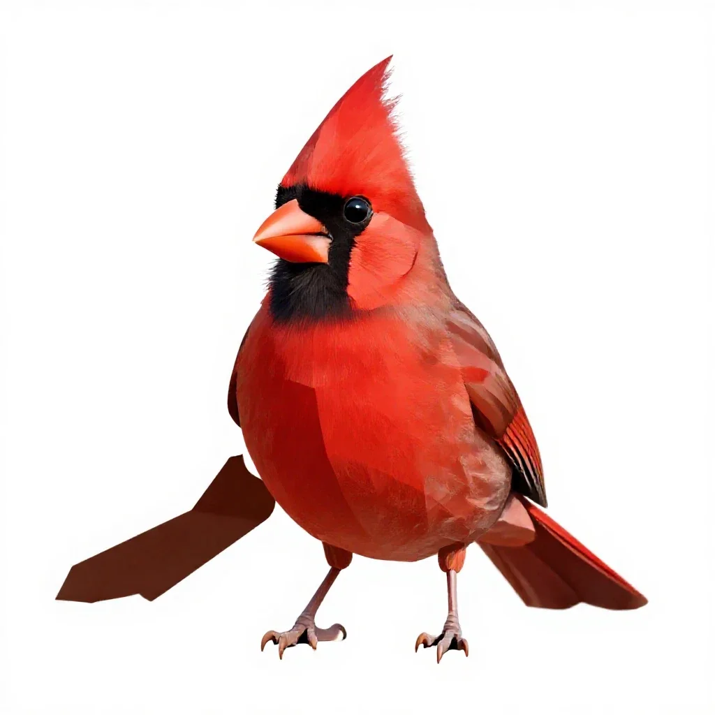 Cardinal isolated on a white background
