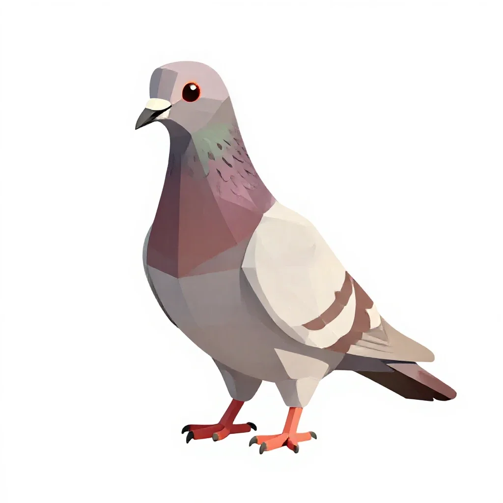 Carrier pigeon isolated on a white background