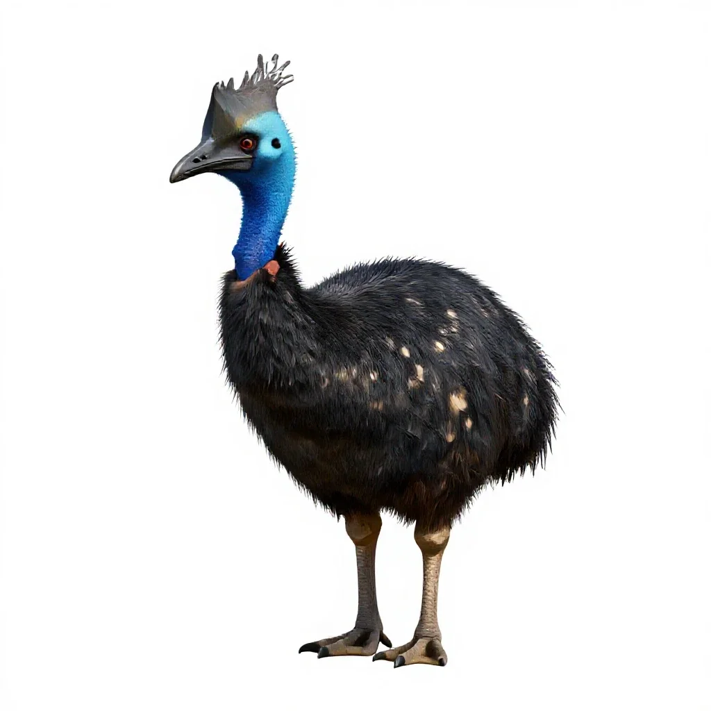 Cassowary isolated on a white background