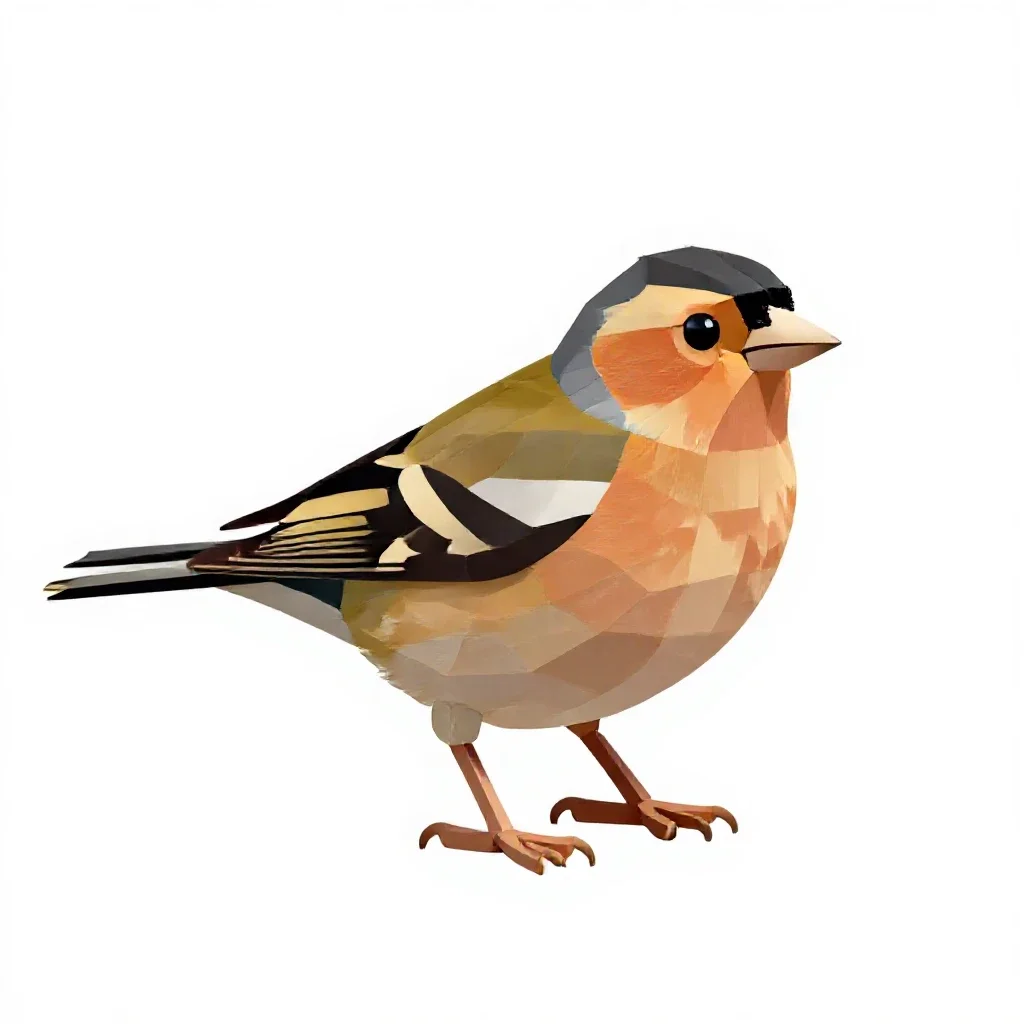 Chaffinch isolated on a white background