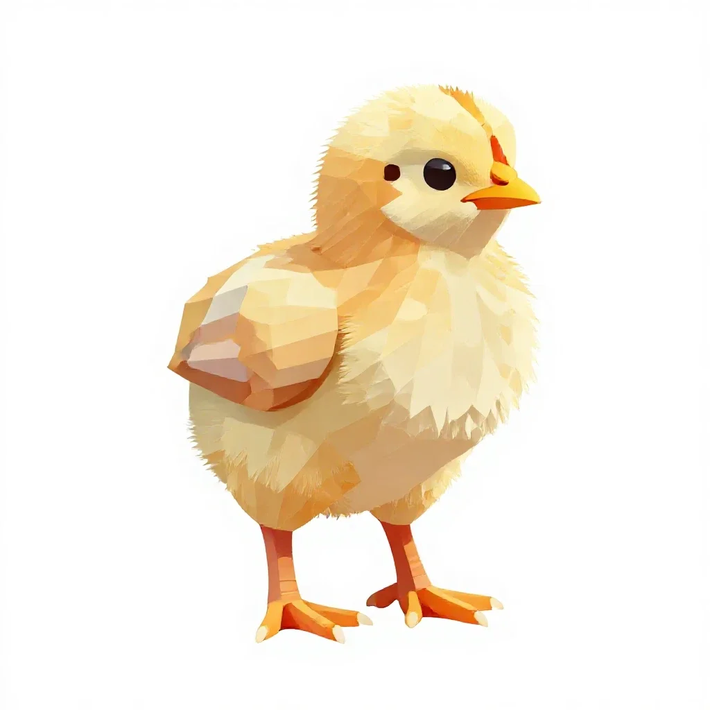 Chick isolated on a white background