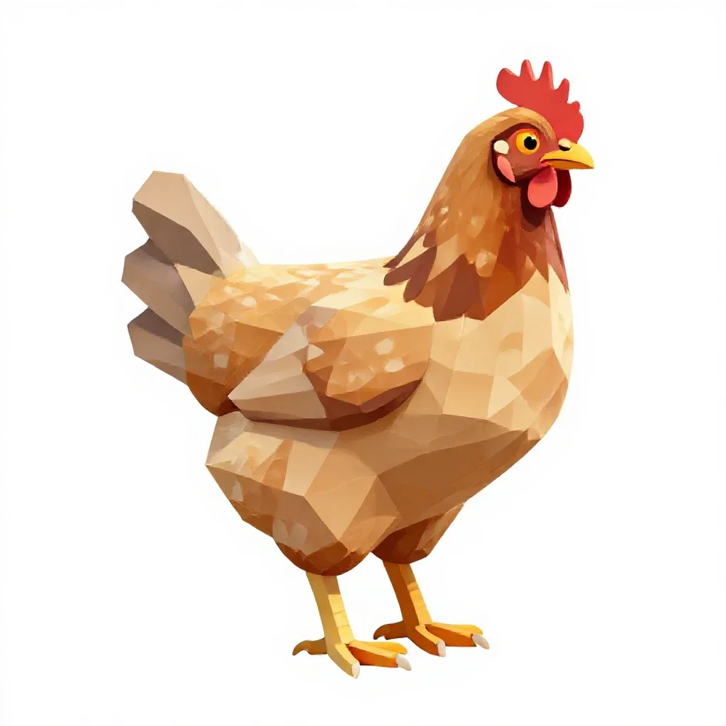 Chicken isolated on a white background