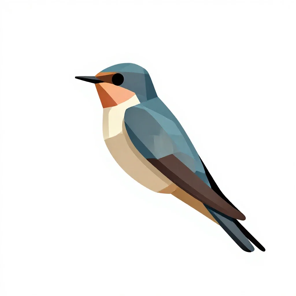 Chimney swift isolated on a white background