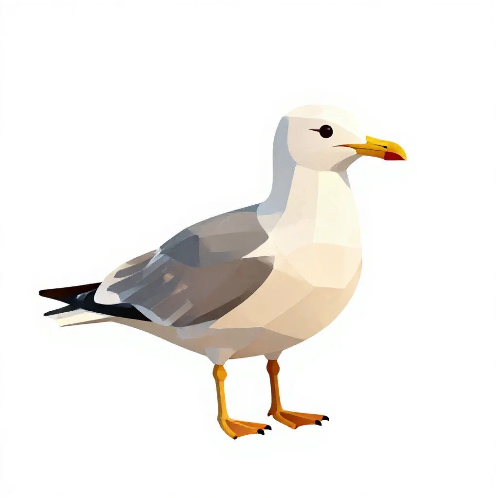 Coastal diving bird isolated on a white background