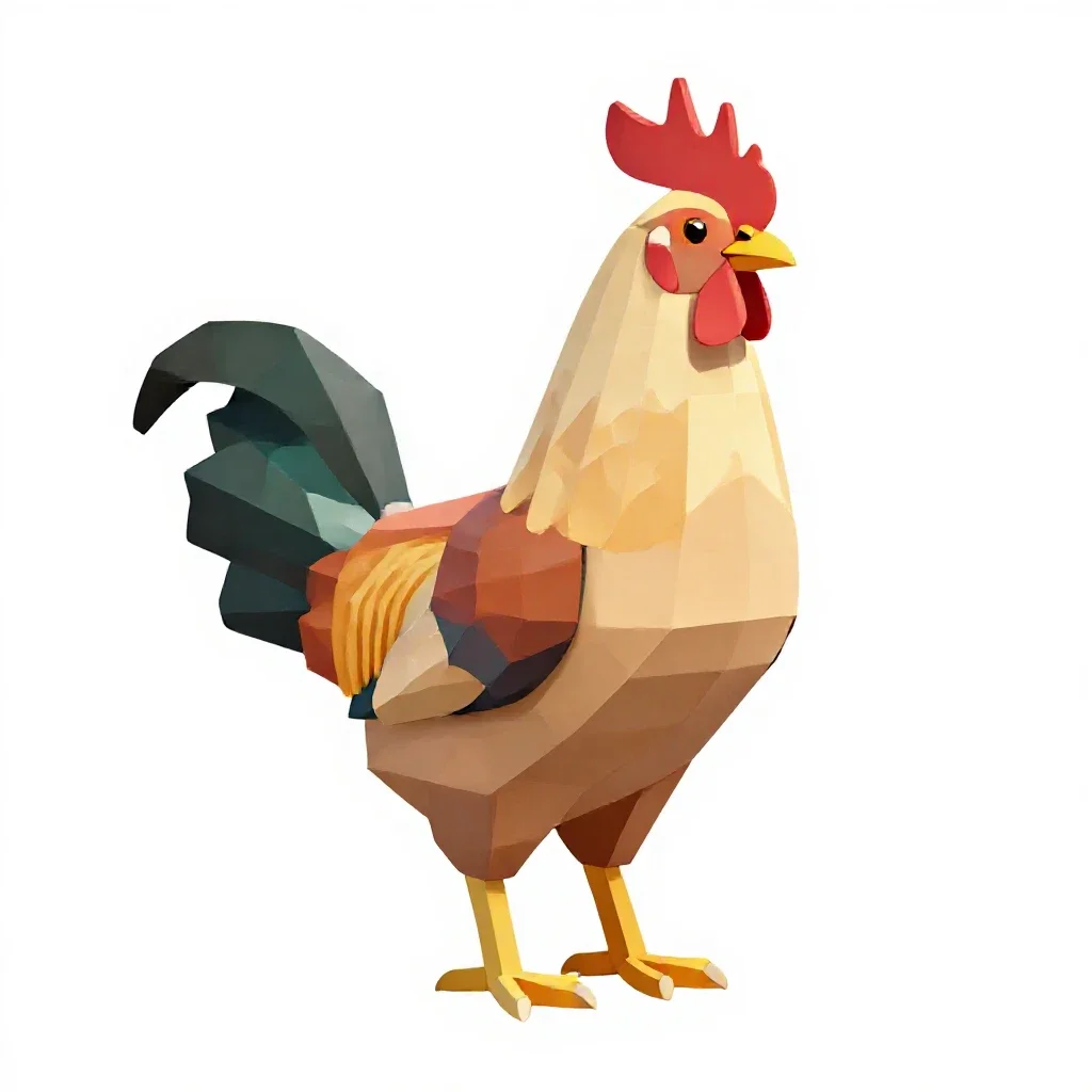 Cock isolated on a white background