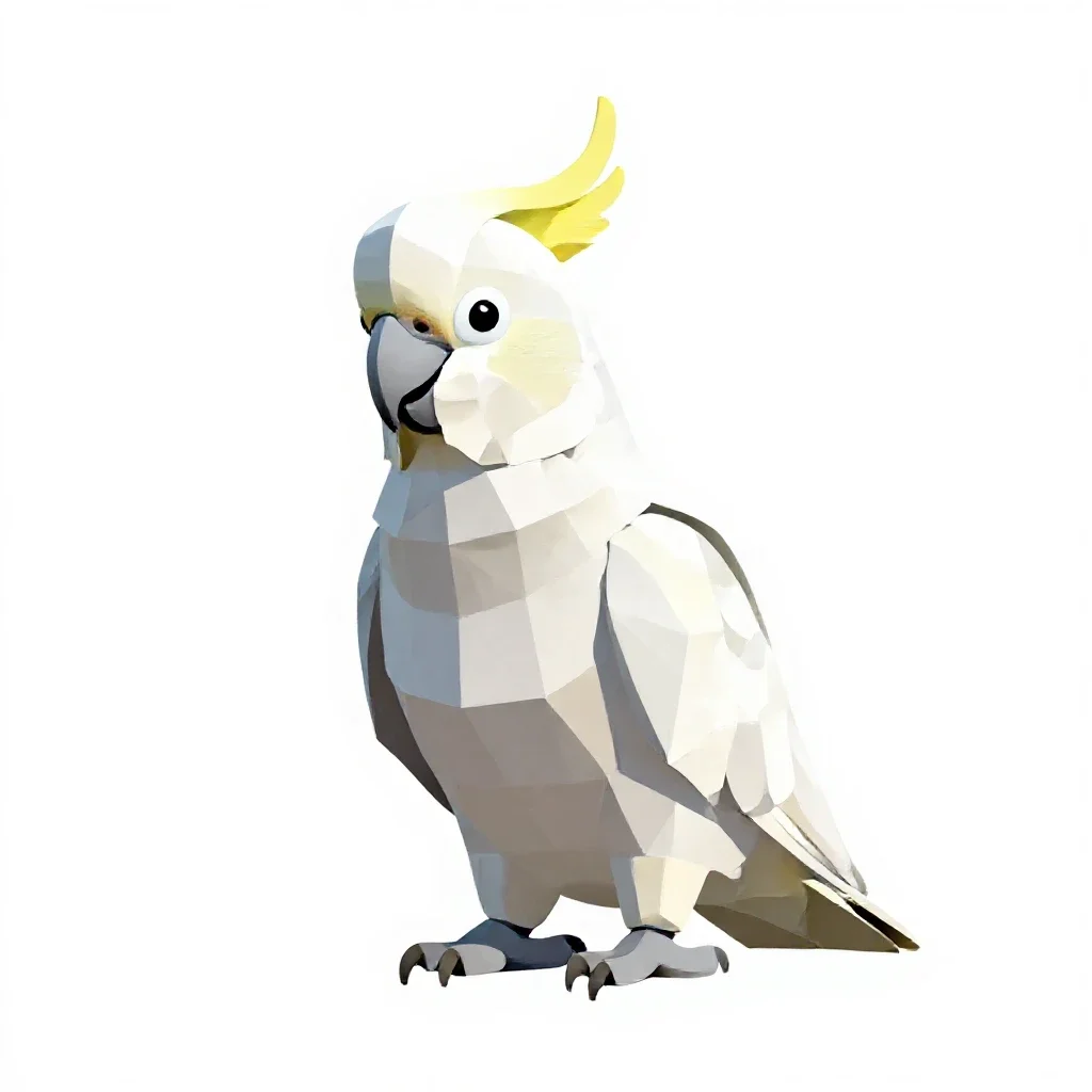 Cockatoo isolated on a white background