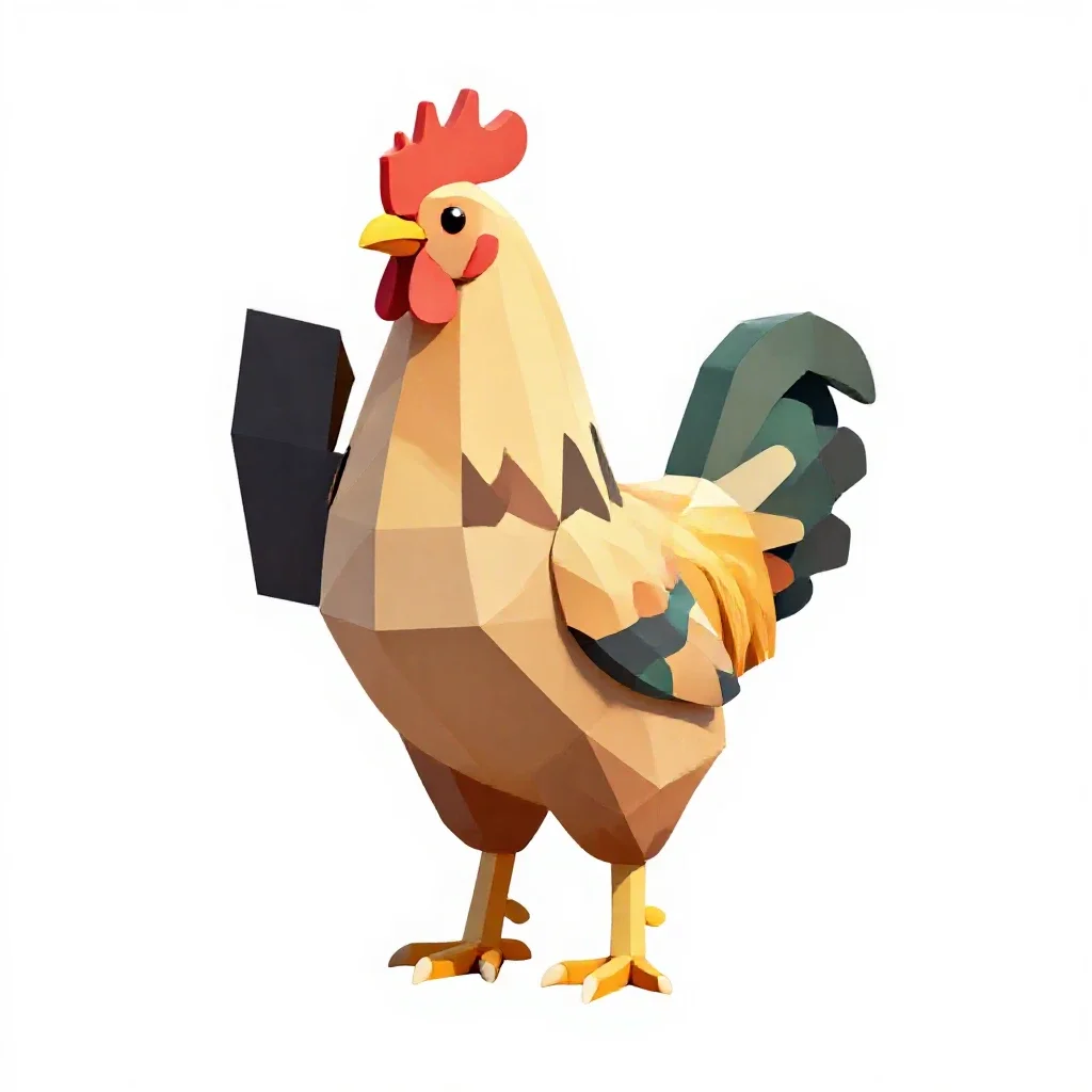 Cockerel isolated on a white background