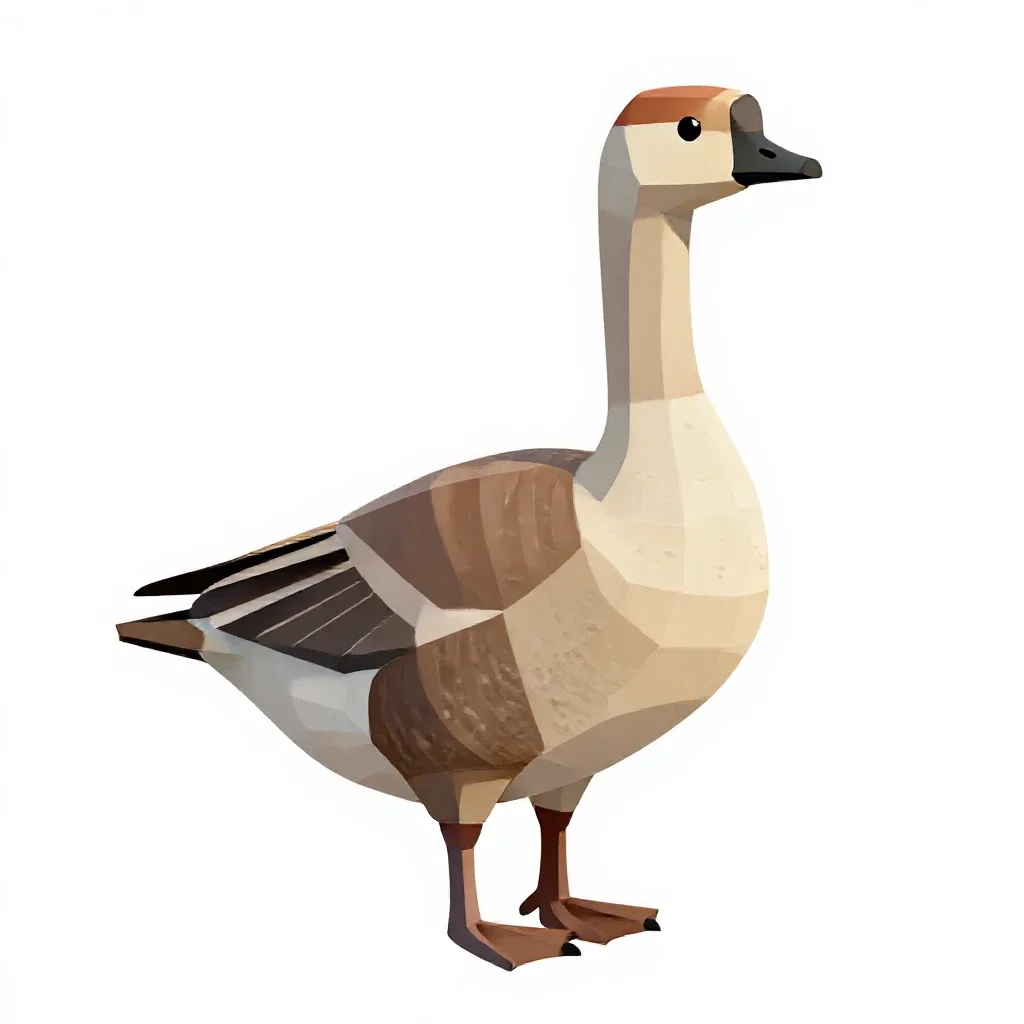 Common brant goose isolated on a white background