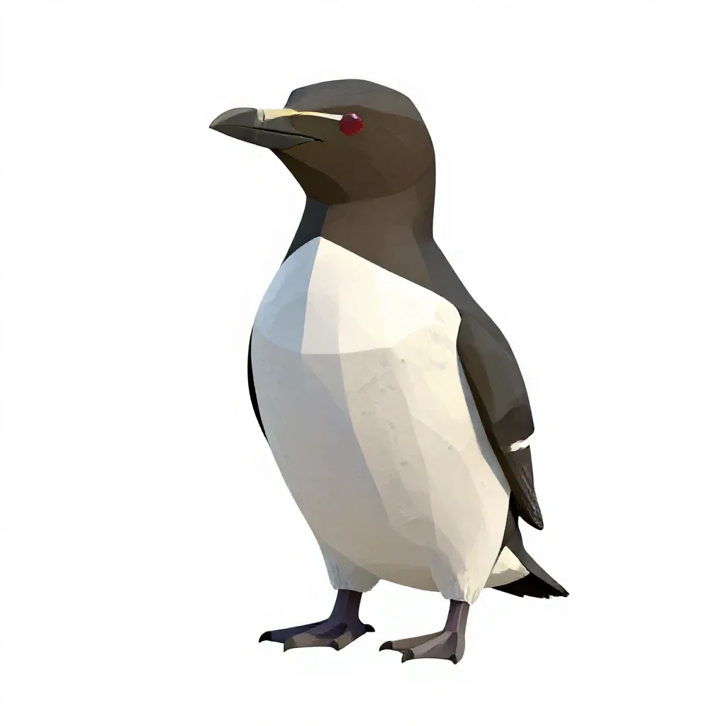 Common murre isolated on a white background