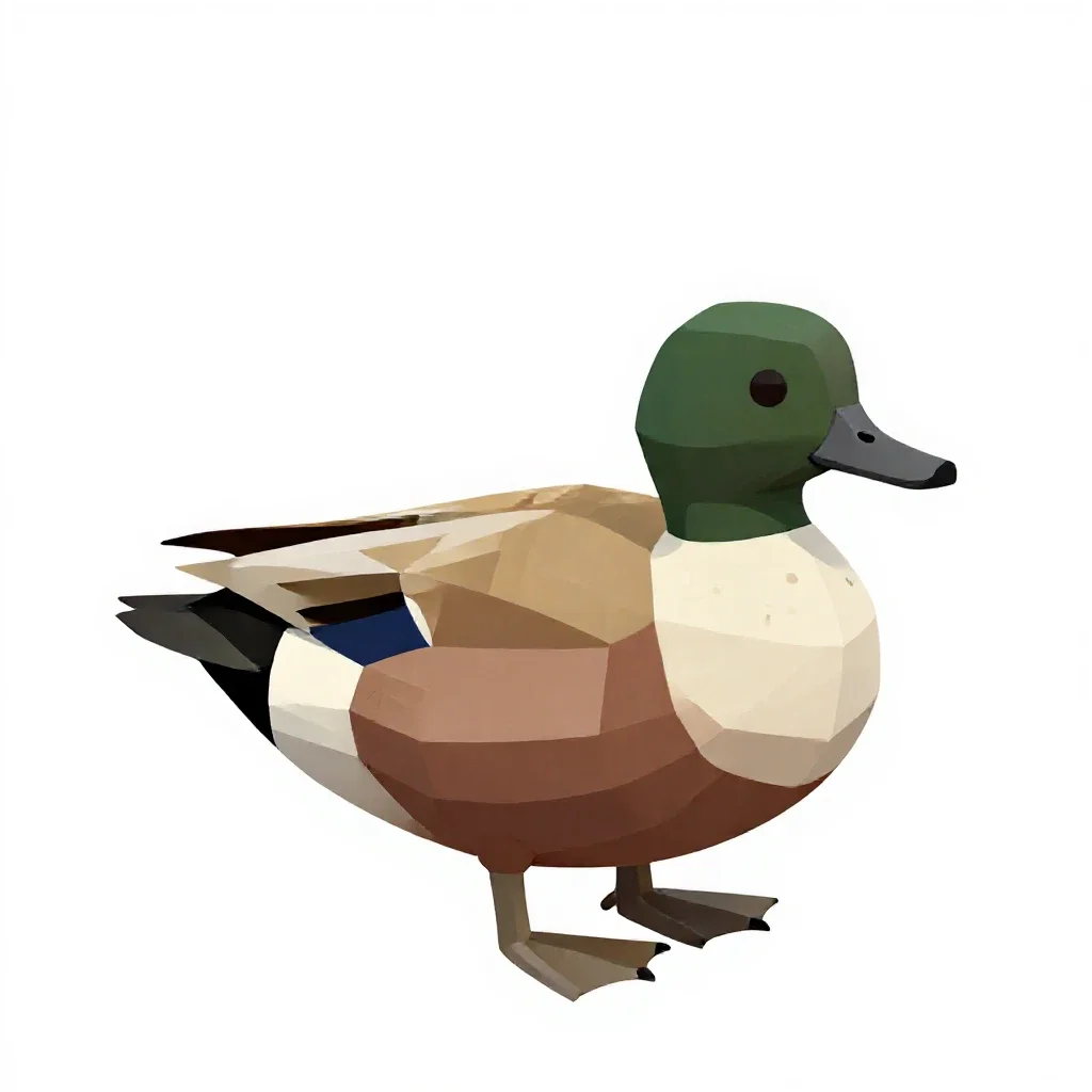 Common scoter isolated on a white background