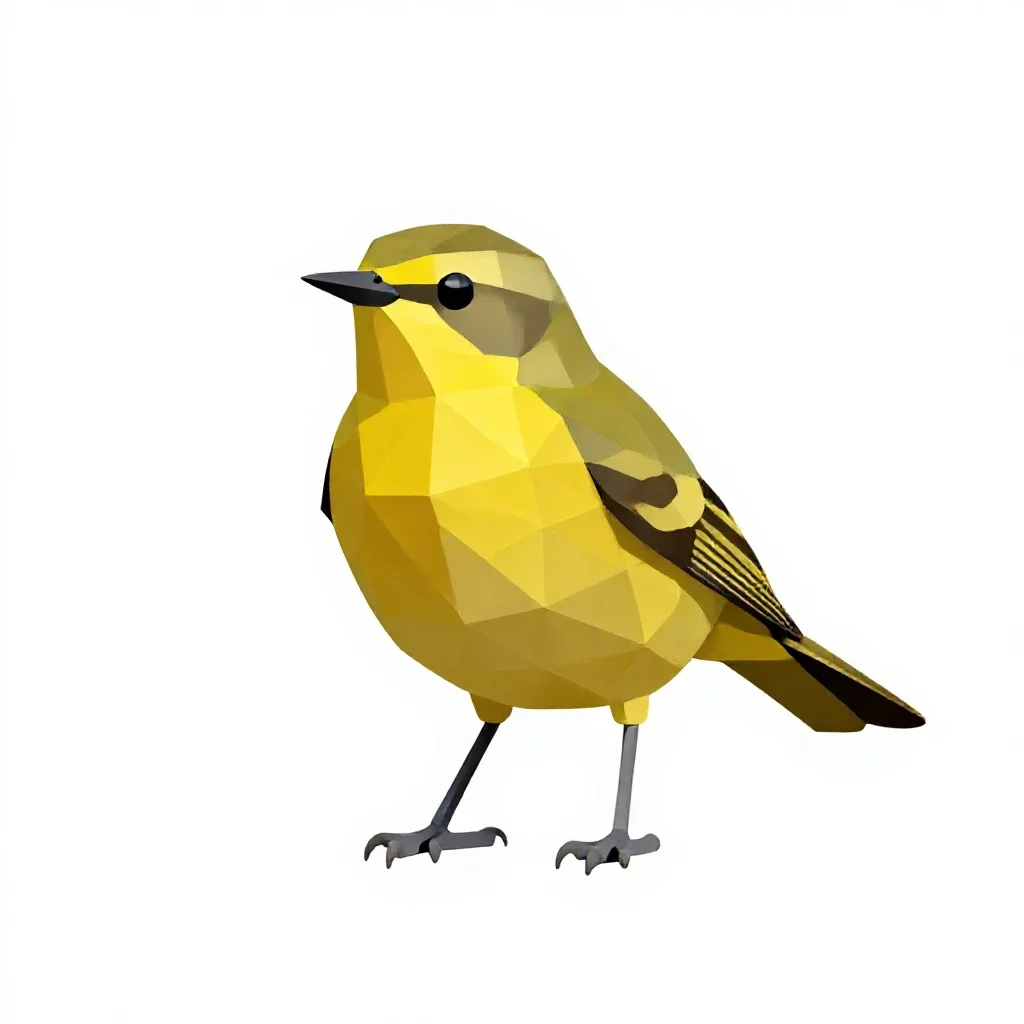 Common yellowthroat isolated on a white background