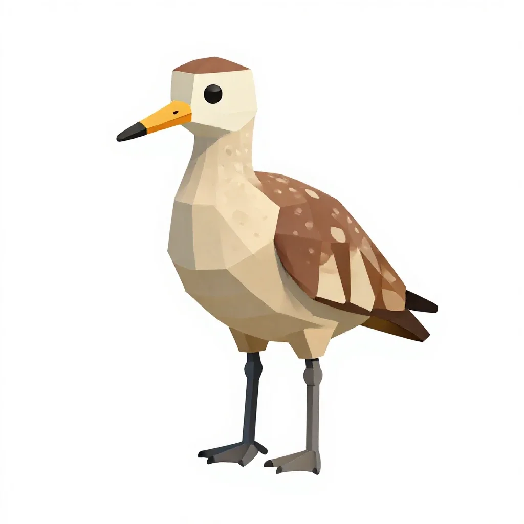 Courlan isolated on a white background