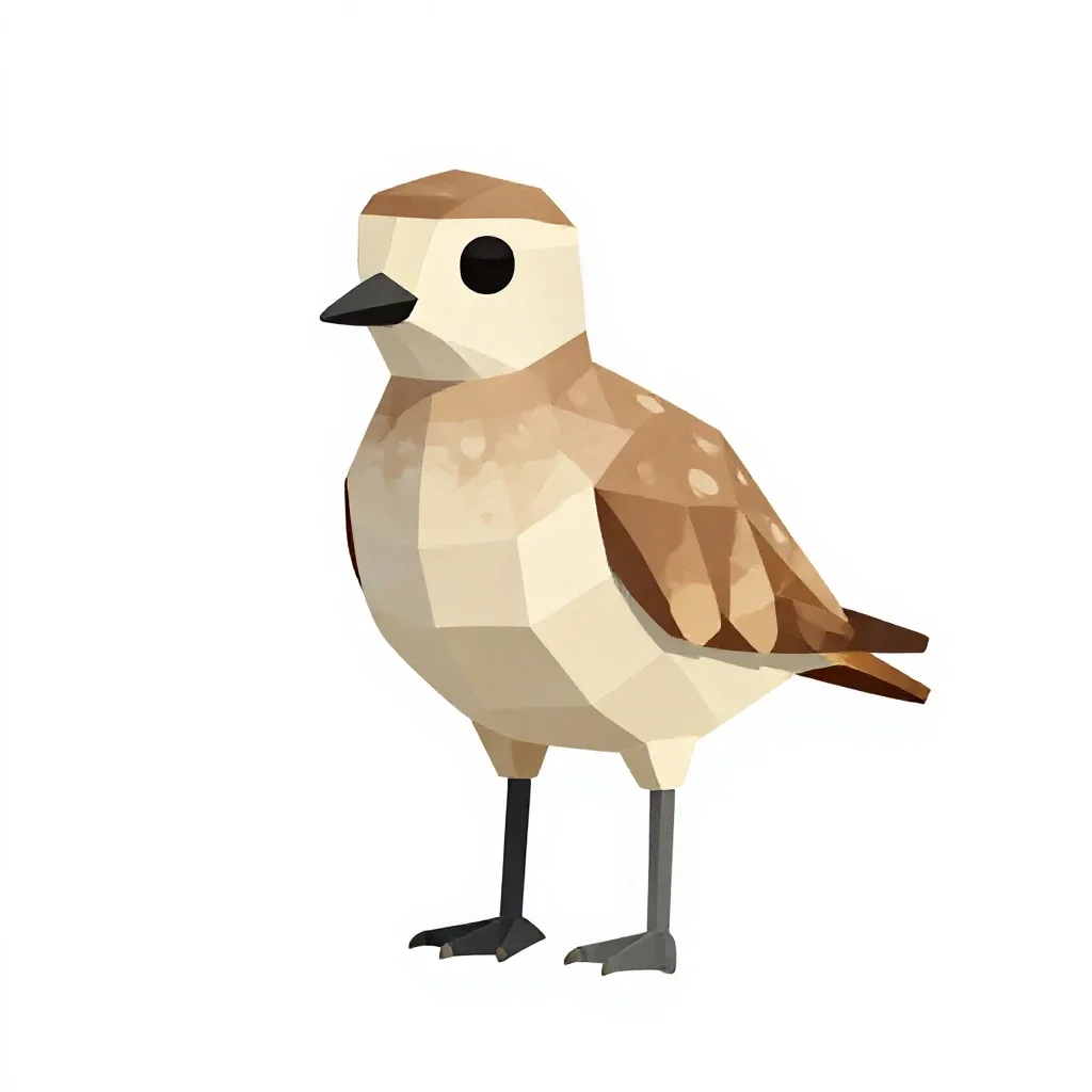 Courser isolated on a white background
