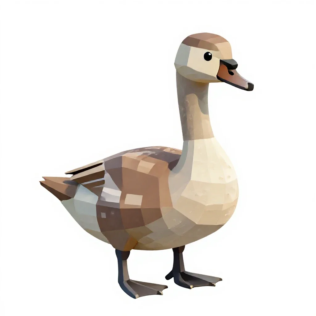 Cygnet isolated on a white background