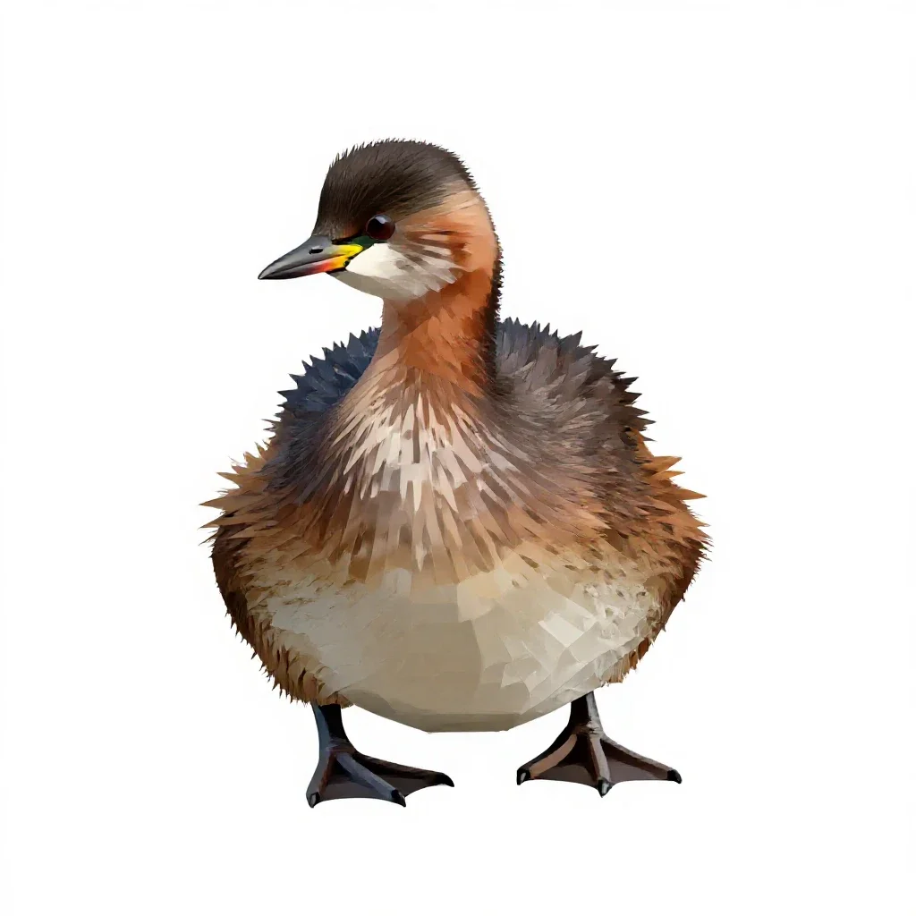 Dabchick isolated on a white background