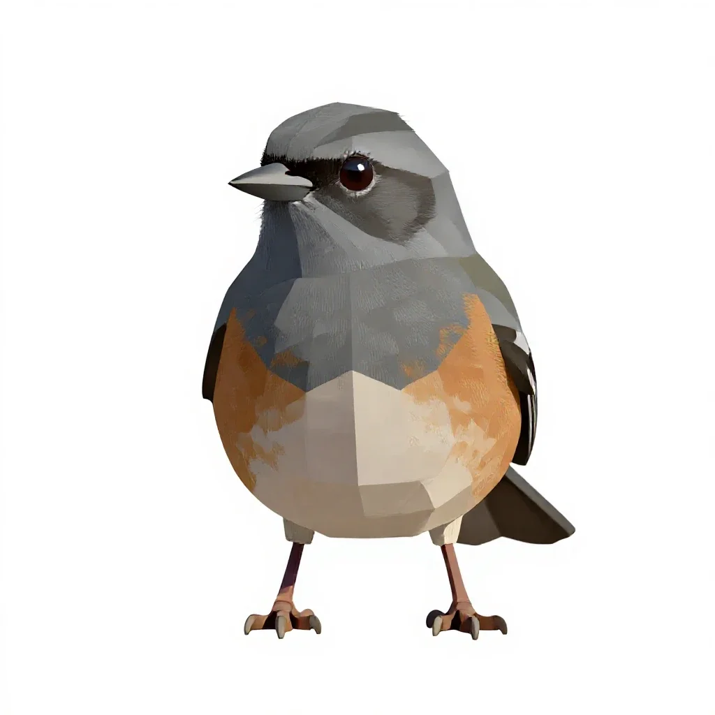 Dark-eyed junco isolated on a white background