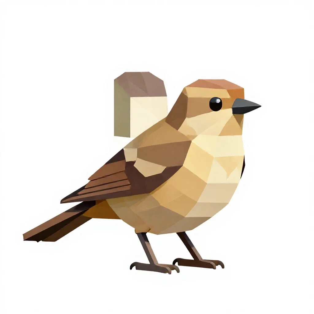Dickeybird isolated on a white background