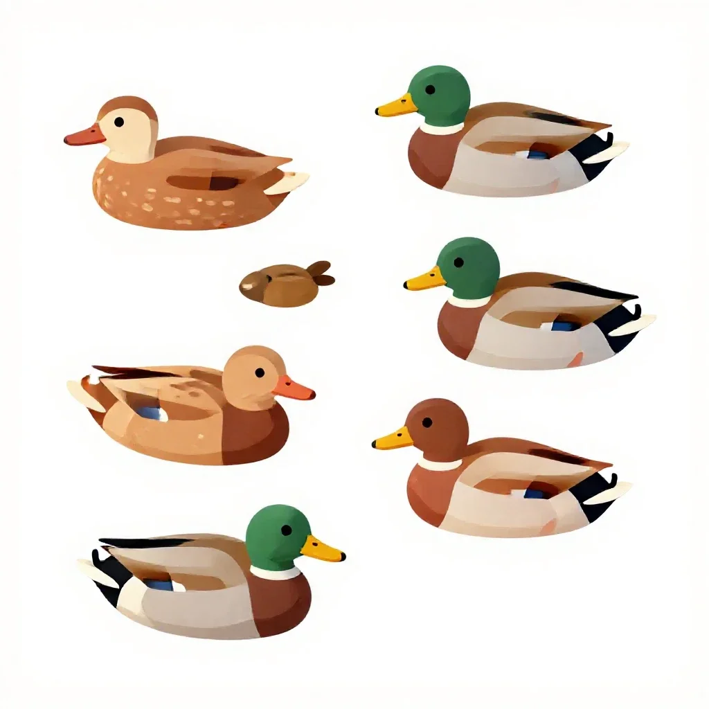 Diving duck isolated on a white background