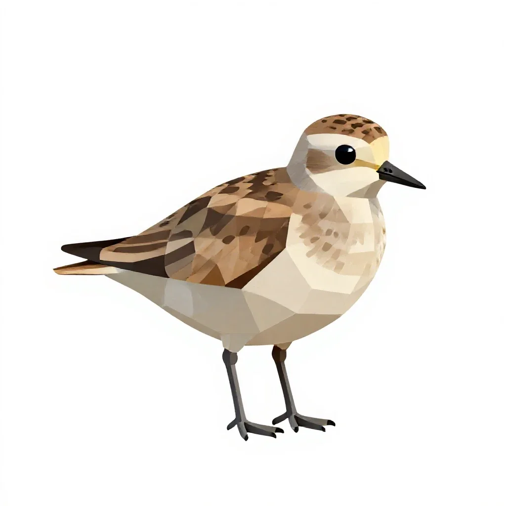 Dotterel isolated on a white background