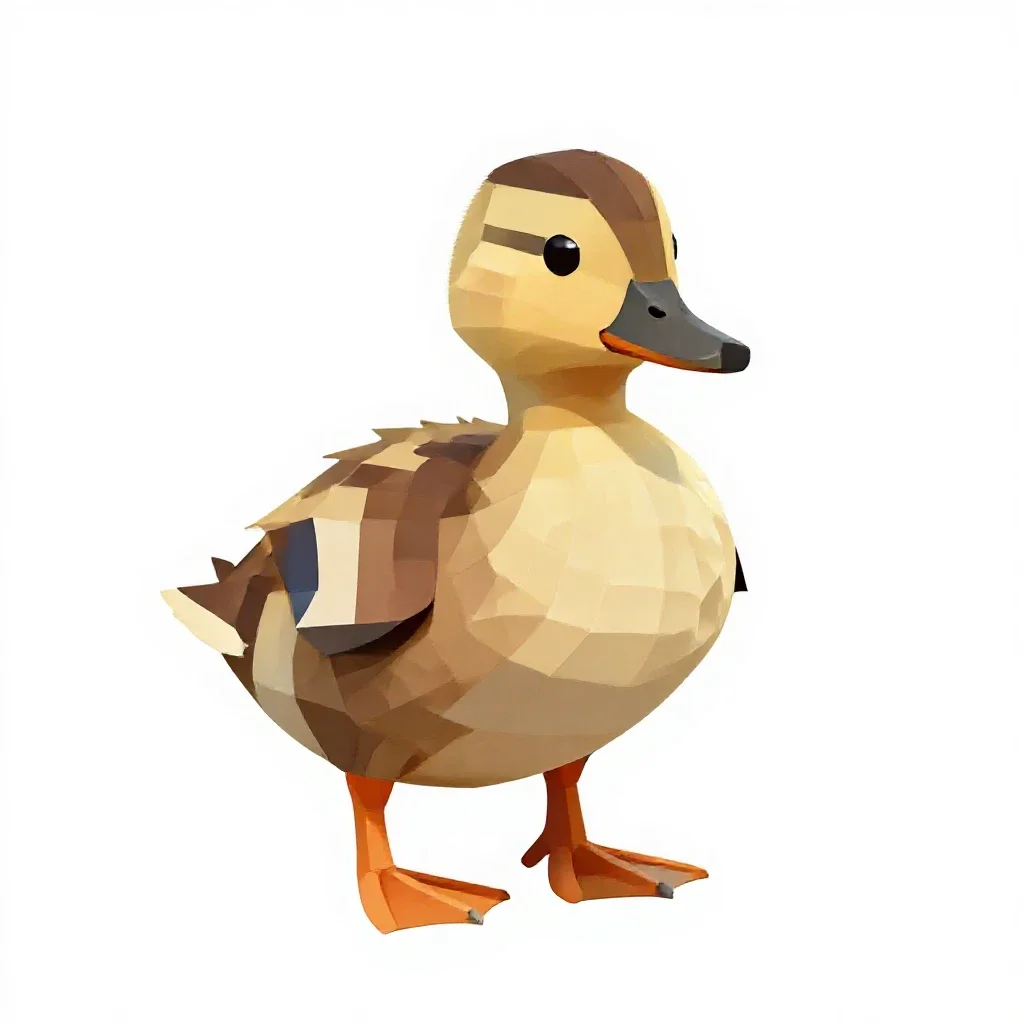 Duckling isolated on a white background