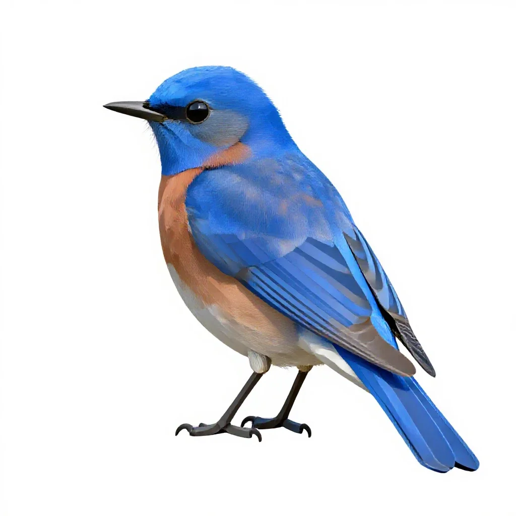 Fairy bluebird isolated on a white background