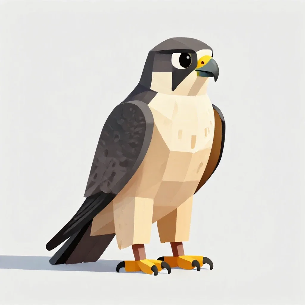Falcon-gentle isolated on a white background