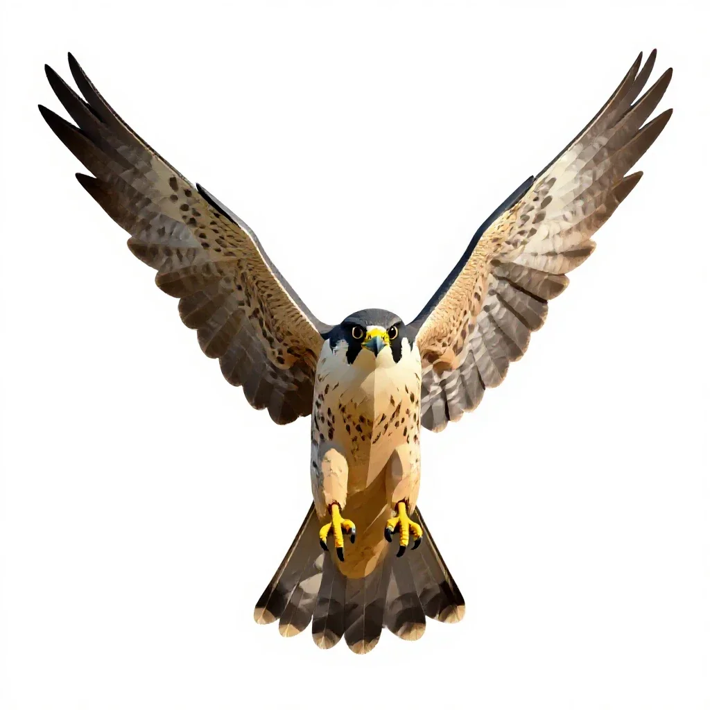 Falcon isolated on a white background