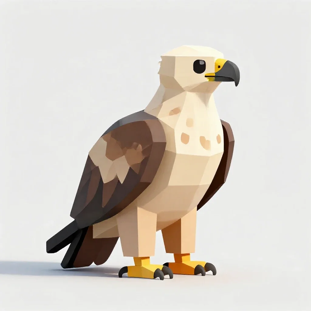 Fishing eagle isolated on a white background