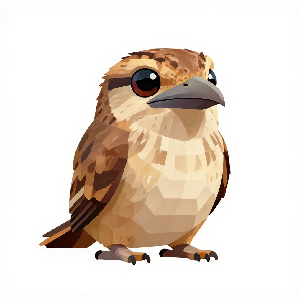 Frogmouth isolated on a white background
