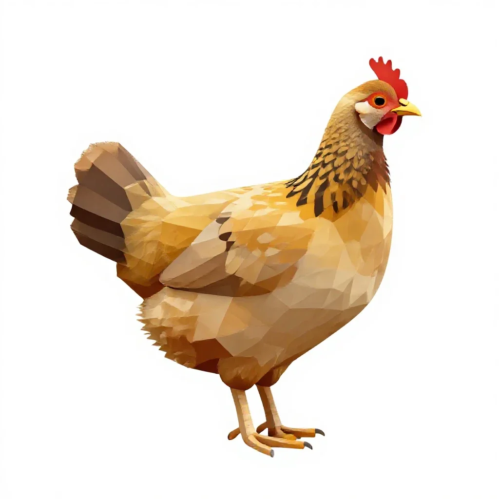 Gallinaceous bird isolated on a white background