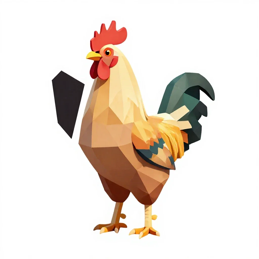 Gamecock isolated on a white background