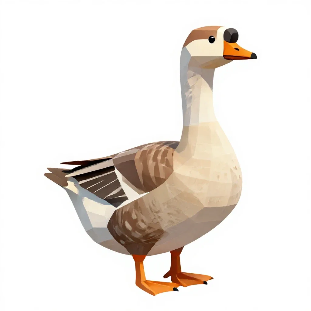 Gander isolated on a white background