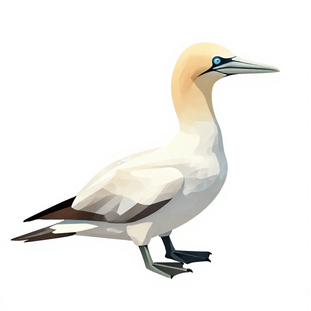 Gannet isolated on a white background