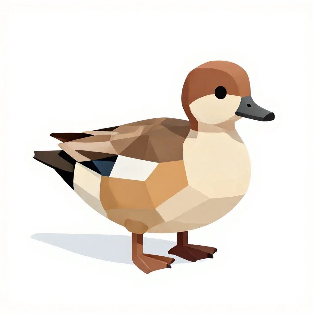 Garganey isolated on a white background