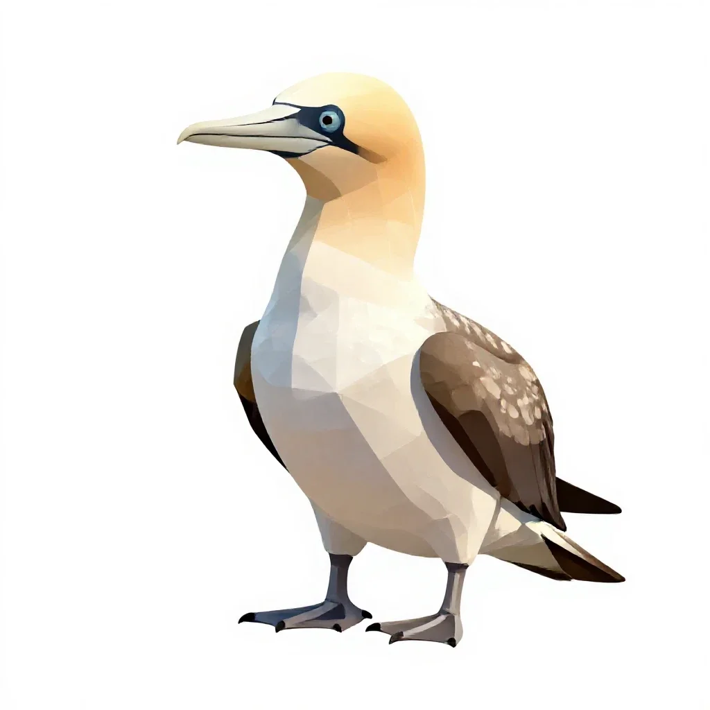 Gaviiform seabird isolated on a white background