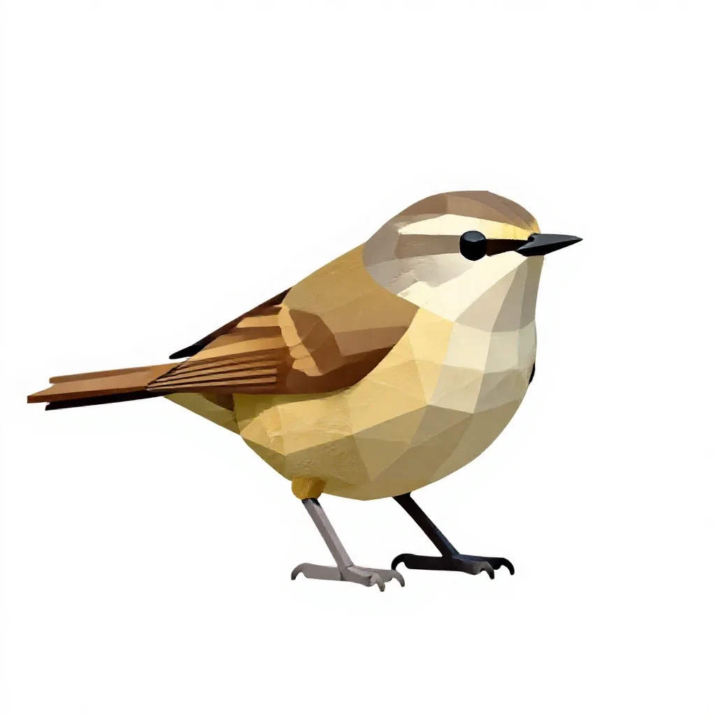 Gnatcatcher isolated on a white background