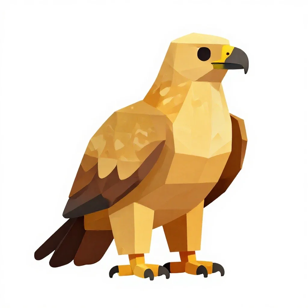 Golden eagle isolated on a white background