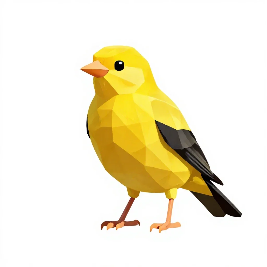 Golden oriole isolated on a white background
