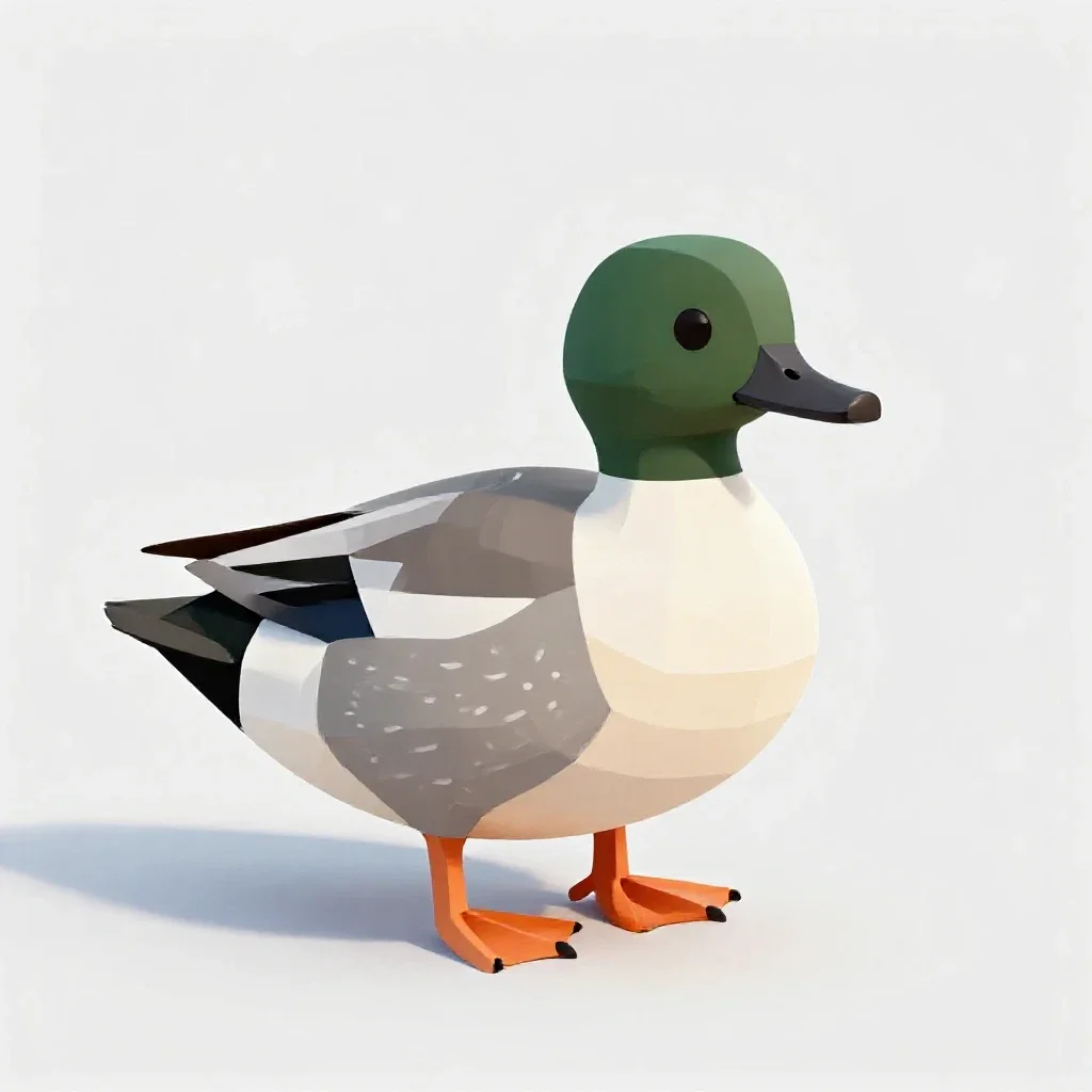 Goosander isolated on a white background