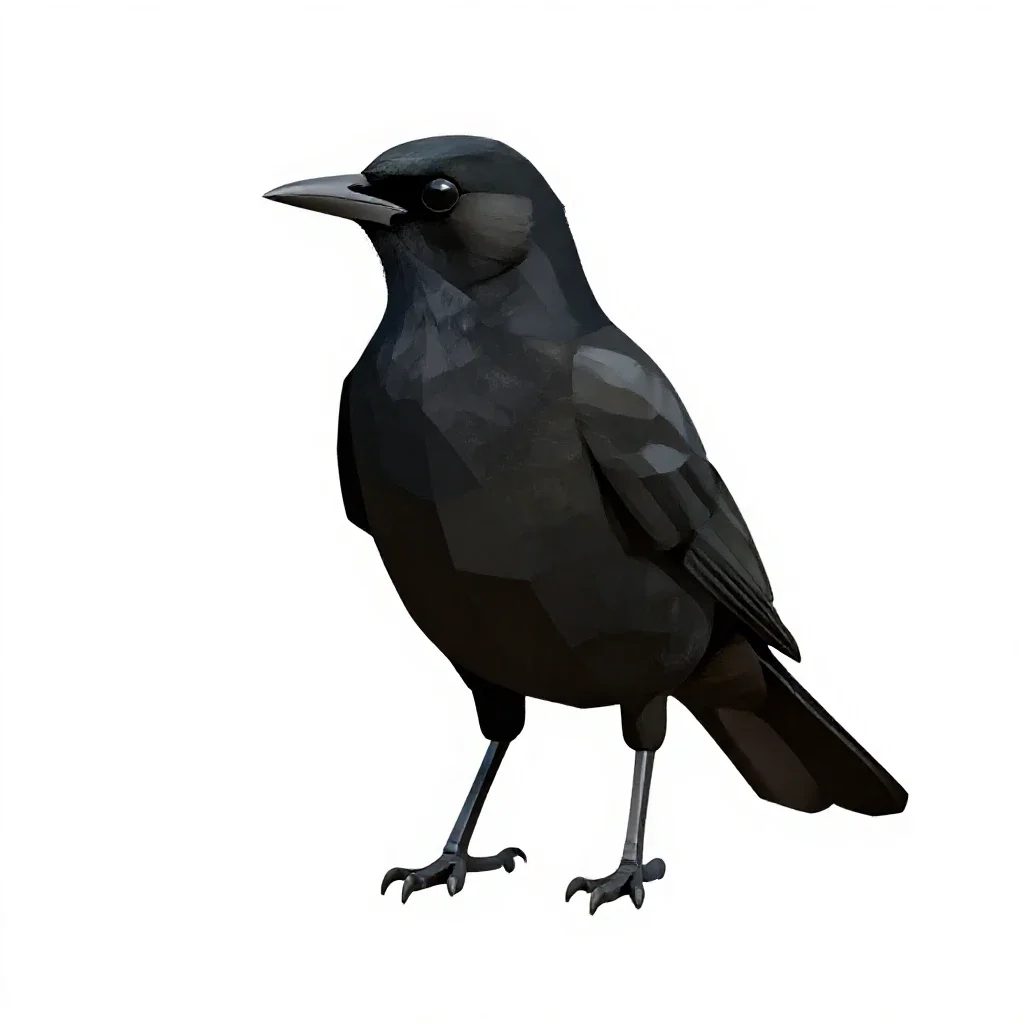 Grackle isolated on a white background