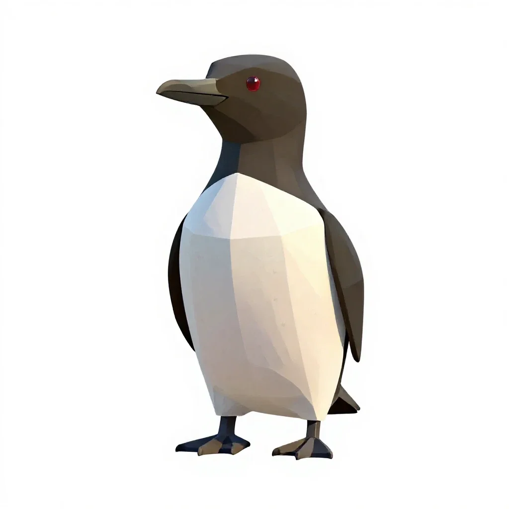 Great auk isolated on a white background