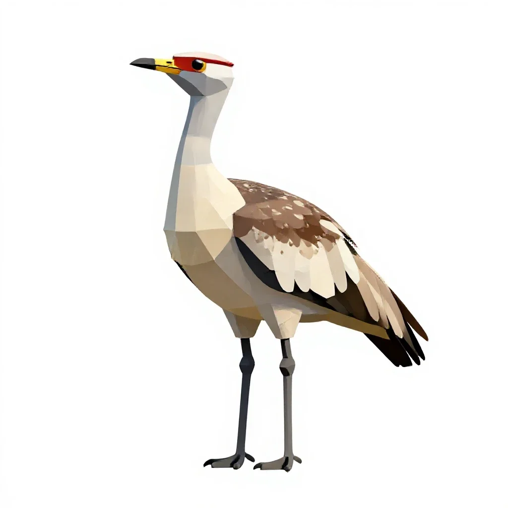 Great bustard isolated on a white background