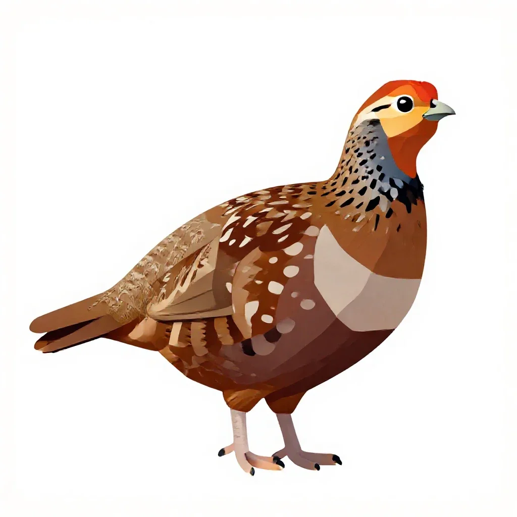 Greater prairie chicken isolated on a white background