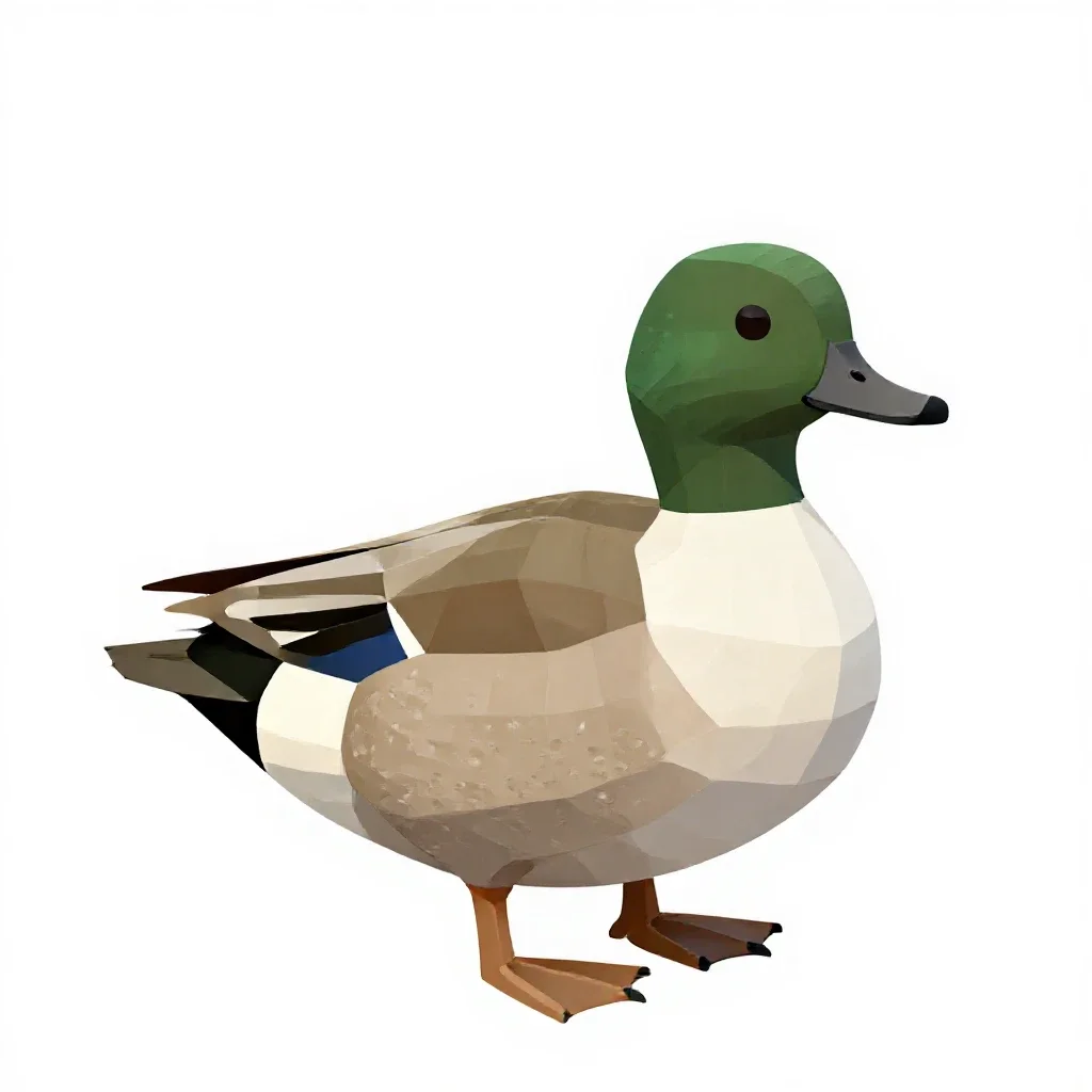 Greater scaup isolated on a white background